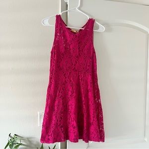 Free People Magenta Lace Dress